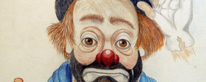 A drawing of Red Skelton as a clown